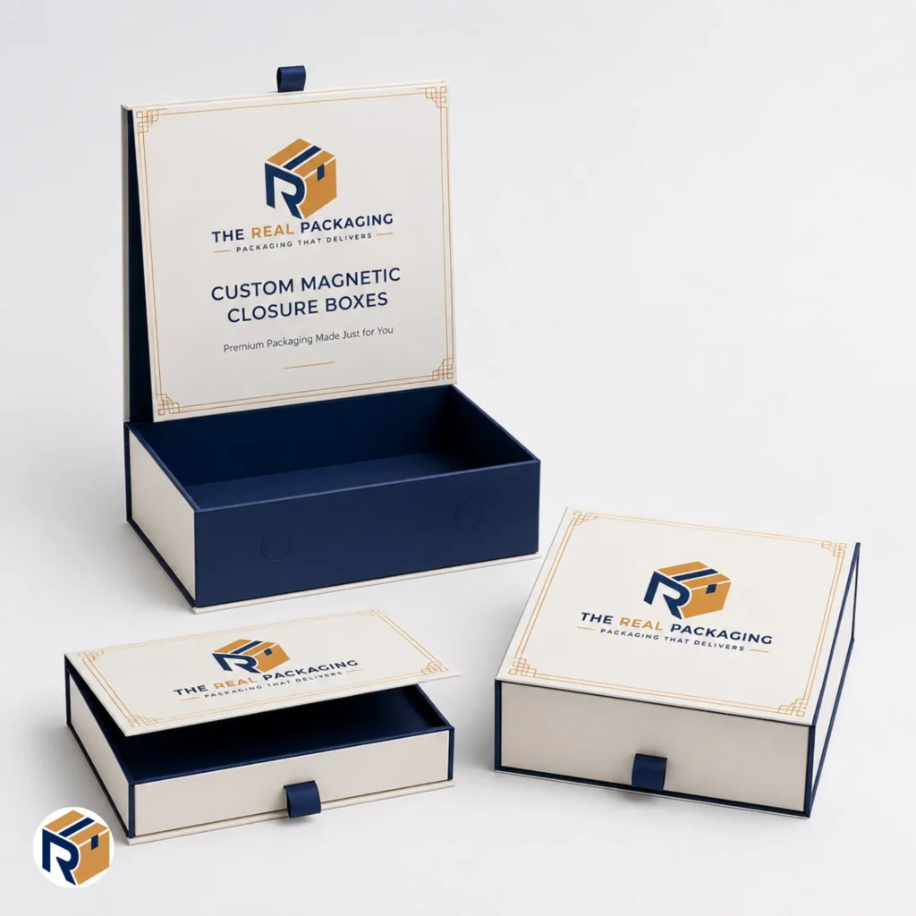 Custom magnetic closure packaging boxes